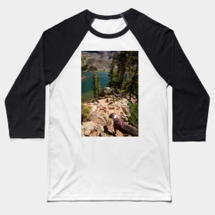 Glacier Lake Colorado- Lake Agnes Baseball T-Shirt